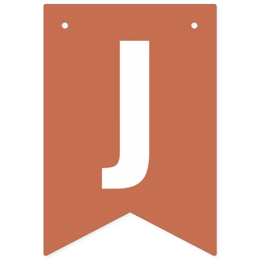 Juste Marié Terracotta Boho Drapeaux de Bunch (Deuxième drapeau)