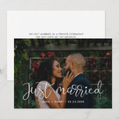 Juste marié Whimsical mariage carte photo (Devant / Derrière)