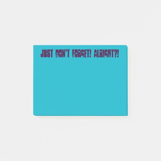 Juste n'oubliez pas ! Notes de post-it (Devant)
