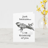 Juste parce que, je pense à vous, carte de poulet (Fleur jaune)