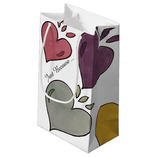 Juste Parce Que Sacs Cadeaux Coeur (Dos Angle)