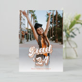 Juste Peachy Rose Gold Faire-part (Debout devant)