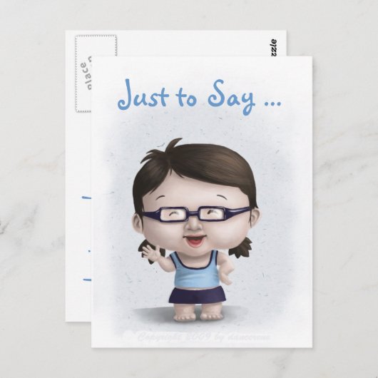 "Juste pour dire... Carte postale (Devant / Derrière)