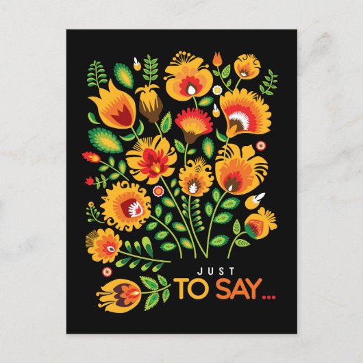 Juste pour dire... carte postale folklorique perso (Devant)