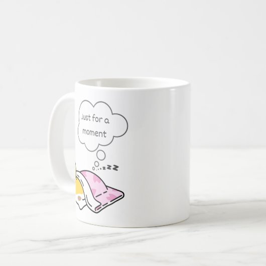 "Juste pour un instant" Chat Mug (Devant gauche)
