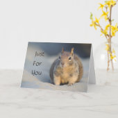 Juste pour vous carte écureuil (Fleur jaune)