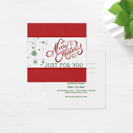 Juste pour vous Joyeux certificat de carte cadeau  (Bureau)