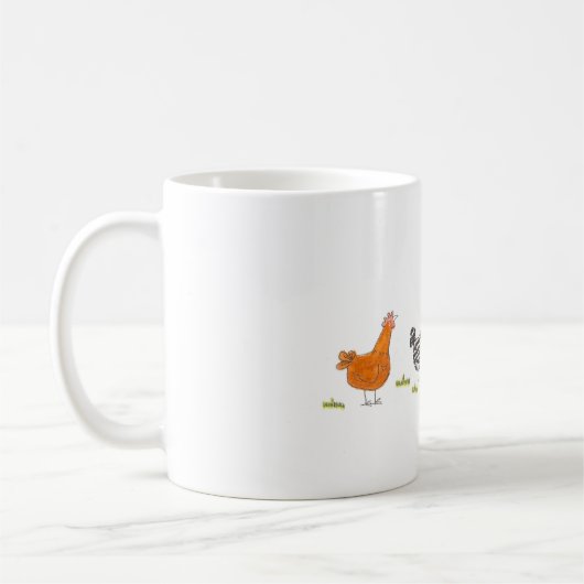 Juste quatre poulets sur une tasse (Gauche)