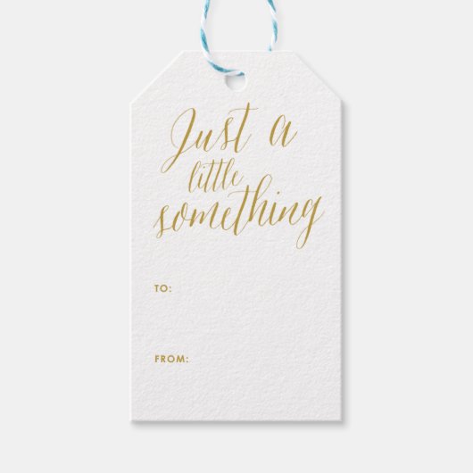 Juste quelque chose | Étiquette cadeau de calligra (Devant)