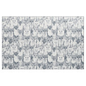 juste renard indigo tissu blanc doux (Fat Quarter)