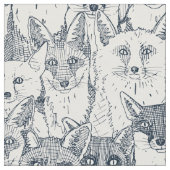 juste renard indigo tissu blanc doux (Fermer)