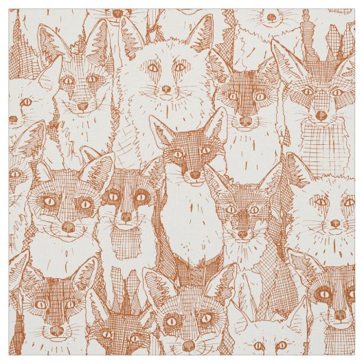 juste renard rouille tissu blanc doux (Échantillon)