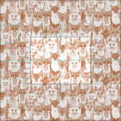 juste renard rouille tissu blanc doux (Carreau)