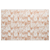 juste renard rouille tissu blanc doux (Fat Quarter)