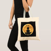 Juste Respire la Lune Yoga Lotus Position Sac four (Devant (produit))