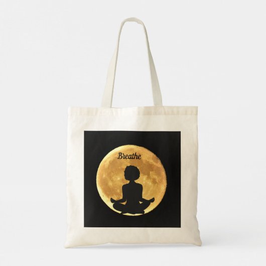Juste Respire la Lune Yoga Lotus Position Sac four (Dos)