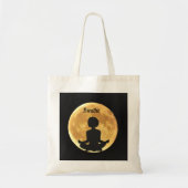Juste Respire la Lune Yoga Lotus Position Sac four (Devant)