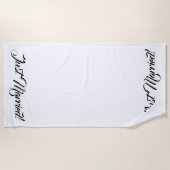 "Juste" serviette de plage mariée (Devant)