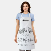 Juste tablier de cuisine marié pour les jeunes mar (Porté)