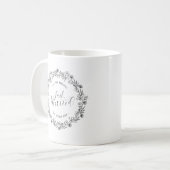 Juste tasse florale mariée personnalisée de | (Devant gauche)