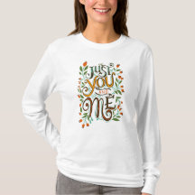 Juste toi et moi typographie T-shirt blanc pour fe