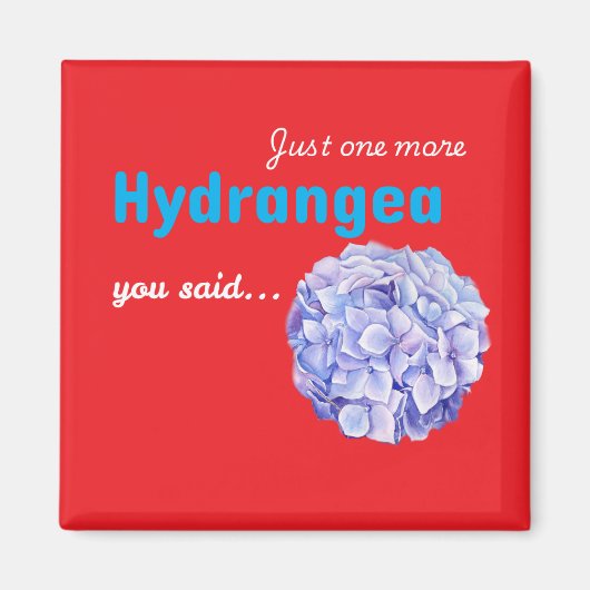 Juste un autre aimant Hydrangea - rouge (Devant)