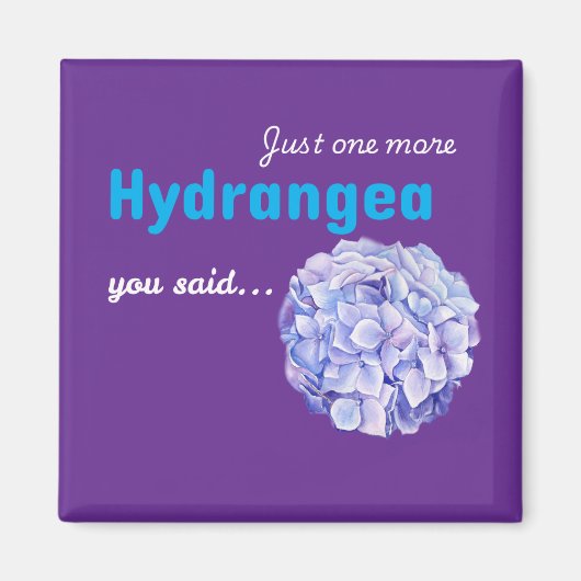 Juste un autre aimant Hydrangea - violet (Devant)