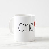 Juste un coeur ! Tasses de café faites sur (Devant gauche)