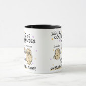 "Juste un couple de blondes" Nom personnalisé Mug (Centre)