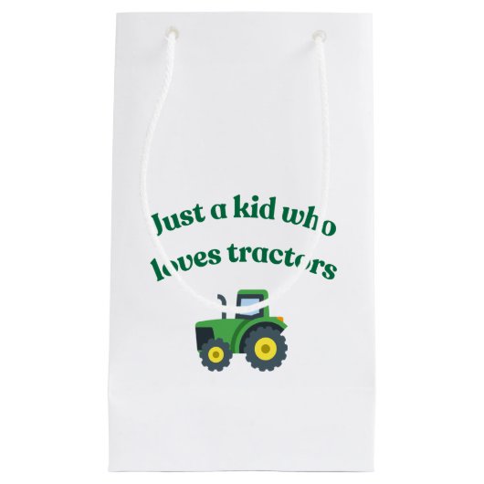 Juste un enfant qui aime les tracteurs - Petit sac (Devant)