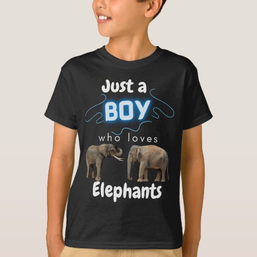 Juste un garçon qui aime les éléphants T-shirt (Devant)