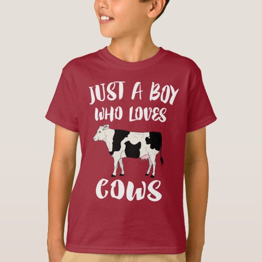 Juste un garçon qui aime les T-shirts de vaches Am (Devant)