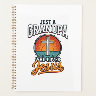 Juste un grand-père qui aime Jésus Vintage Cross S