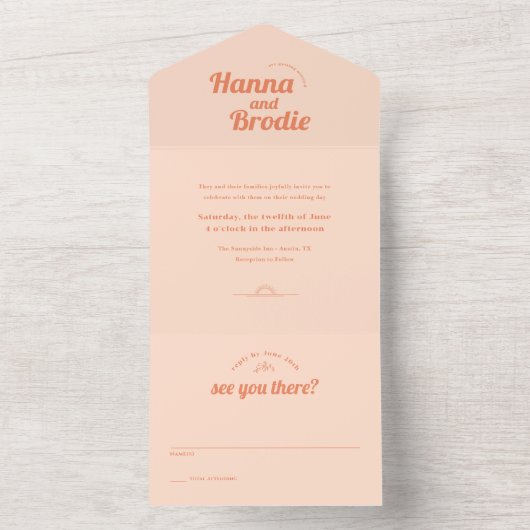 Juste un Mariage en une seule invitation (À l'intérieur)