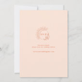 Juste un Save the Date de mariage non photo pêche (Dos)