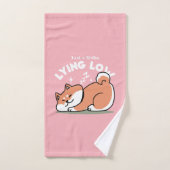Juste un Shiba allongé bas : mignonne conception S (Serviette à main)