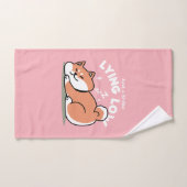 Juste un Shiba allongé bas : mignonne conception S (Serviette à main)
