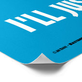 Juste une bière amusant Poster bleu (Coin)