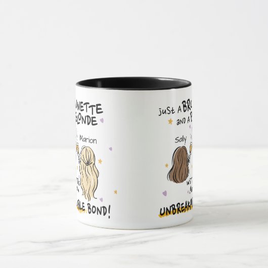 Juste une brune et une blonde Custom Name Mug (Centre)