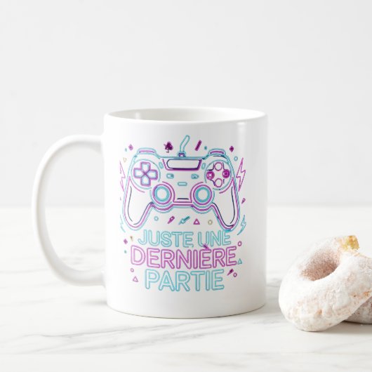 Juste Une Dernière Partie Gamer Mug - Retro (Avec donut)