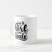 Juste une fille avec des objectifs typographie Mug (Devant gauche)