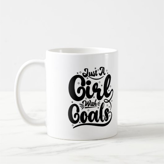 Juste une fille avec des objectifs typographie Mug (Gauche)