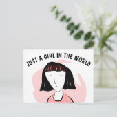 JUSTE UNE FILLE DANS LE MONDE CARTES POSTALES EMO (Debout devant)
