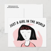 JUSTE UNE FILLE DANS LE MONDE CARTES POSTALES EMO (Devant / Derrière)