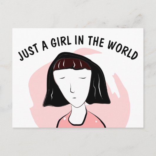 JUSTE UNE FILLE DANS LE MONDE CARTES POSTALES EMO (Devant)