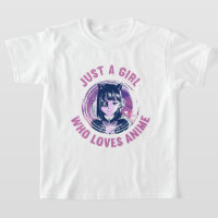 Juste Une Fille Qui Aime Anime T-Shirt 3 Cm Rond M