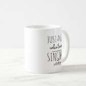 Juste une fille qui aime chanter tasse de café Sin (Devant droit)