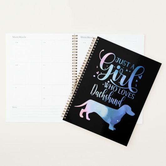 Juste Une Fille Qui Aime Dachshund Amoureux des ch (Devant avec enveloppe)