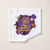 Juste une fille qui aime Halloween (Gant de toilette)