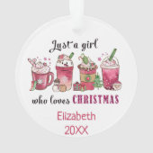 Juste une fille qui aime le café de Noël amusant t (dos)